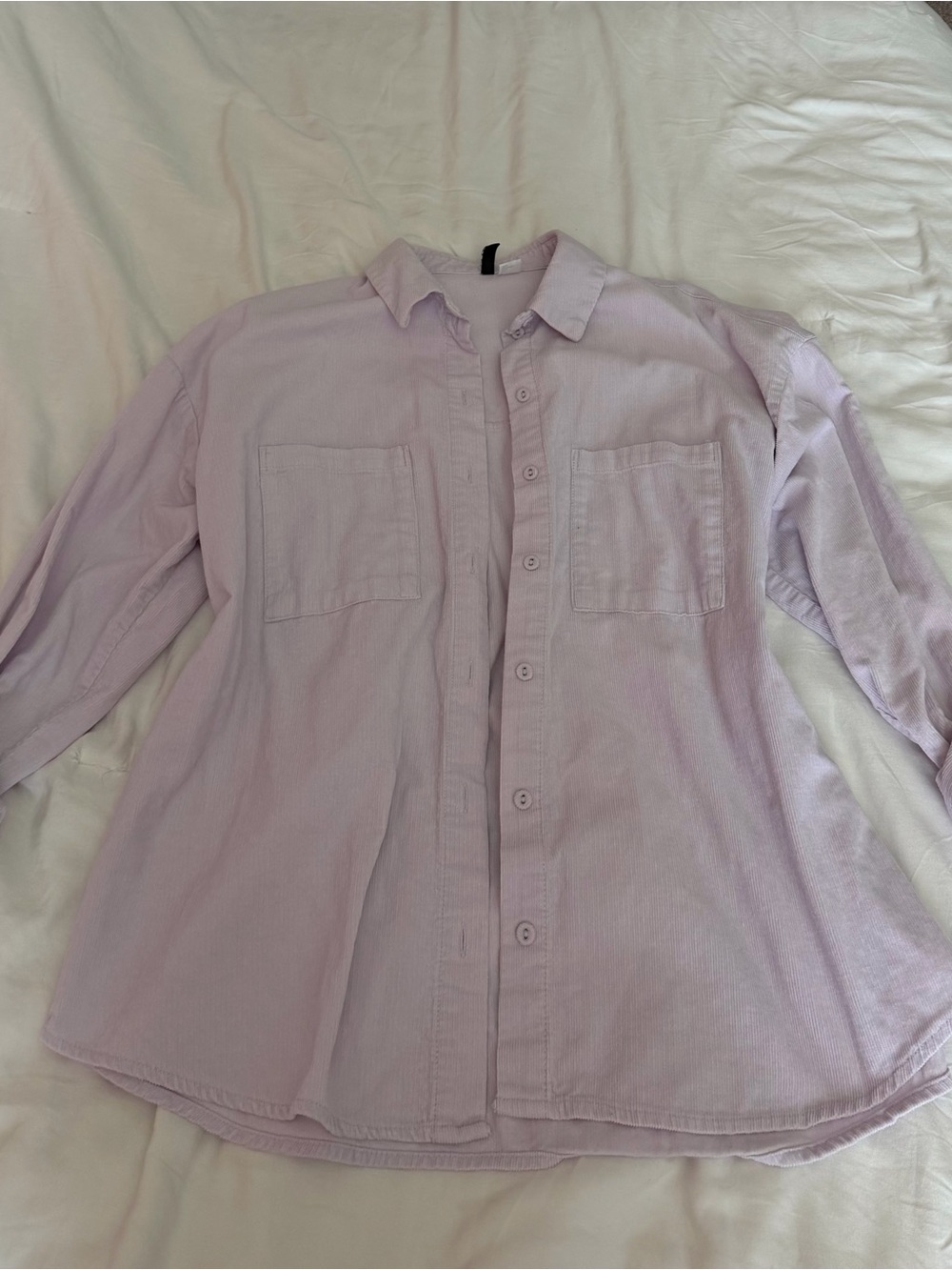 H&M Light Lavender Corduroy Button Up Jacket